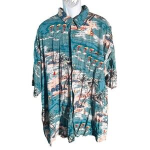 REPP LTD Men's Short Sleeve Button Down Hawaiian Shirt 4XB